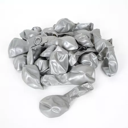 Balonky Metal 02 50ks stříbrné