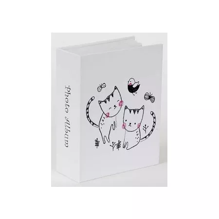 Dětské fotoalbum, 10x15, zasunovací, MM-46100B CATS 4 2 KOČKY A PTÁČEK PL