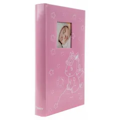 Dětské fotoalbum na 300 foto, 10x15, zasunovací B-46300SB Fantasy růžové