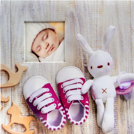 Dětské fotoalbum na 500 foto, 10x15, zasunovací B-46500SB Bunny růžové