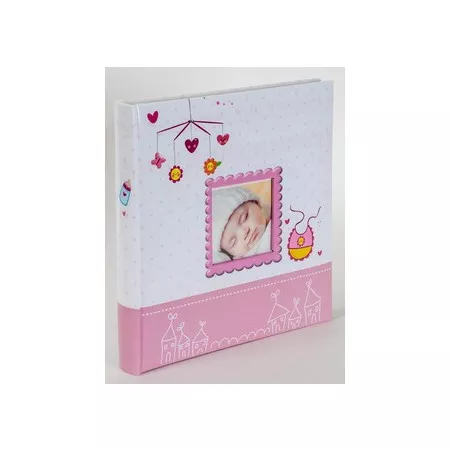 Dětské fotoalbum, na fotorůžky, DBCSS-20B Birth 2 růžové PL