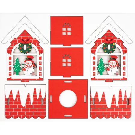 Dřevěná vánoční ozdoba Christmas 01