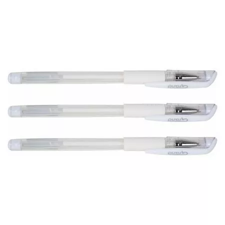 Gelové pero GR-101 bílé( 0,5mm bílý inkoust)