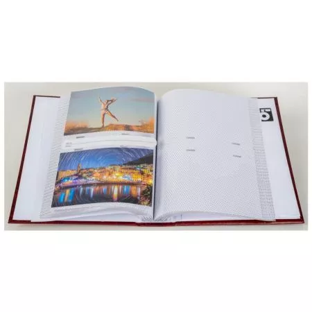 Jednobarevné fotoalbum, 10x15, zasunovací, B-46200 Vinyl 1 vínové