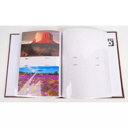 Jednobarevné fotoalbum, 10x15 , zasunovací B-46200 Vinyl 2 hnědé