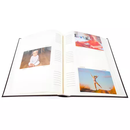 Jednobarevné fotoalbum, 10x15, zasunovací KD-46300 Decor 208 2 tm.hnědé PL