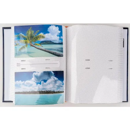 Jednobarevné fotoalbum na 200 foto, 10x15, zasunovací B-46200S Vinyl 3 modré