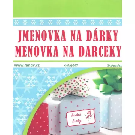 Jmenovky na dárky XMAJ-017