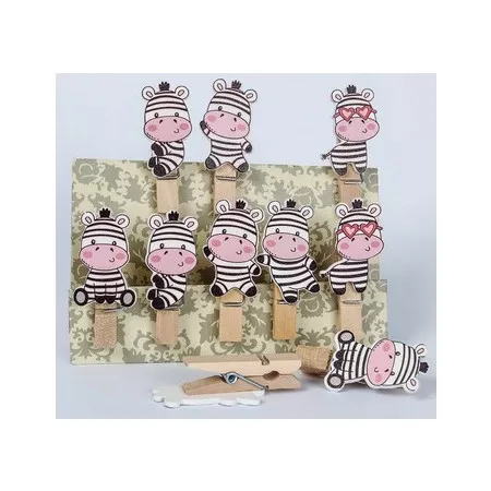 Kolíčky dekorační Shapes 07 zebra