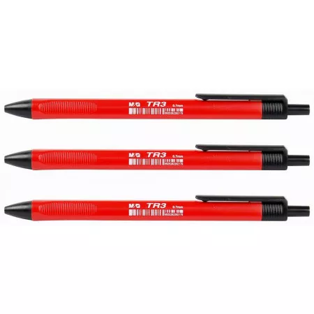 Kuličkové pero TR3 Plus semi červené