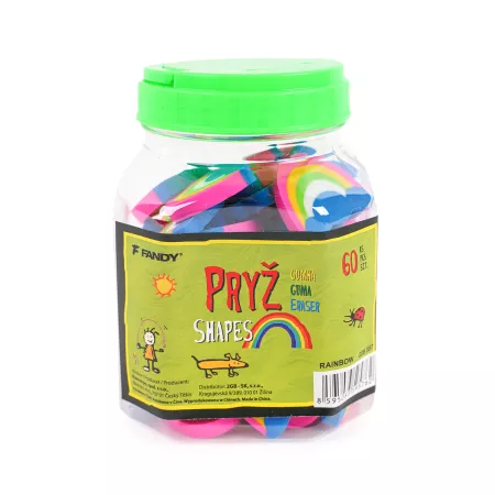 Pryž Shapes 60 ks 02 duha
