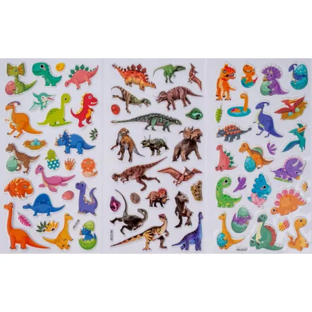 Samolepky plastické Adore 6 ks - dinosauři