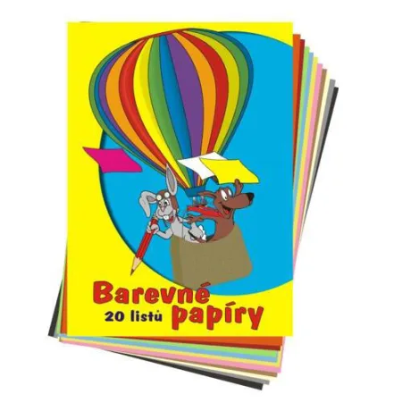 Složky barevného papíru - A4 - 20 listů