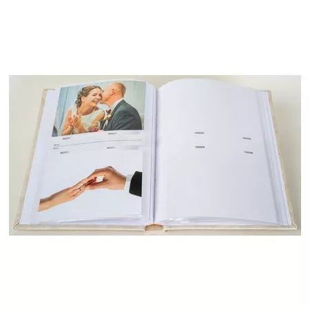 Svatební fotoalbum, 10x15, zasunovací, B-46100/2SW Promise stříbrné 1 PL