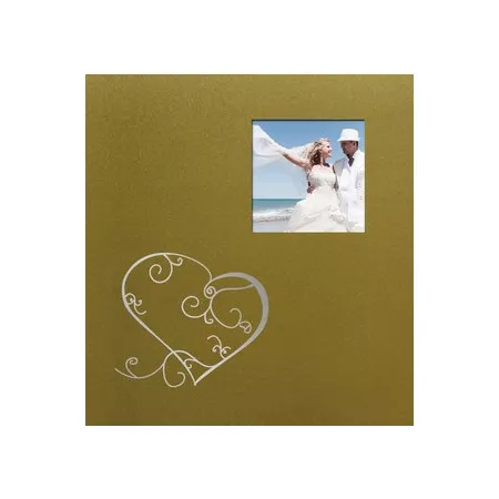 Svatební fotoalbum, 10x15, zasunovací, KD-46200W LOVE 2 OLIVOVÉ
