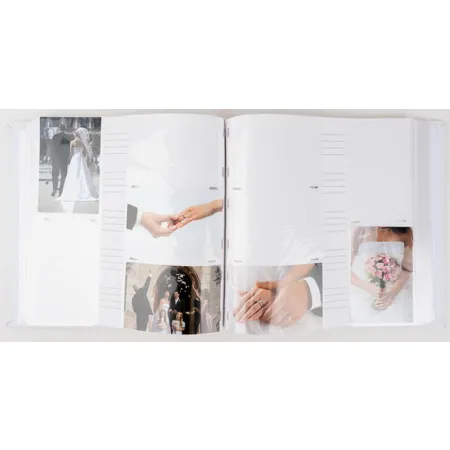 Svatební fotoalbum na 600 foto,10x15 , zasunovací B-46600S Bianco