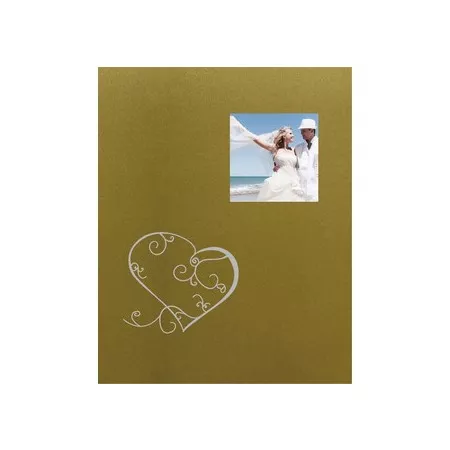 Svatební fotoalbum, samolepící, BSS-20W LOVE 2 OLIVOVÉ
