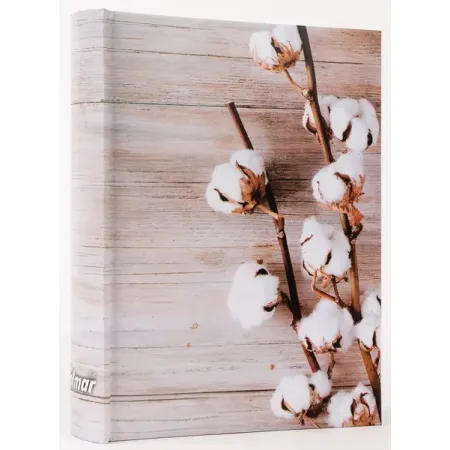 Univerzální fotoalbum, 10x15, zasunovací, B-46200S WOODEN 4 BAVLNÍK PL