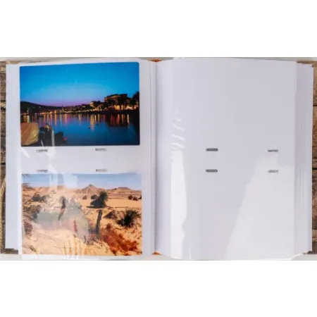 Univerzální fotoalbum, 10x15, zasunovací, B-46200S WOODEN 4 BAVLNÍK PL