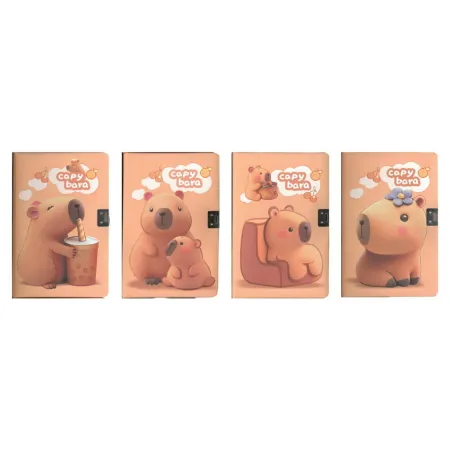 Zápisník se zámkem B6 Capybara mix